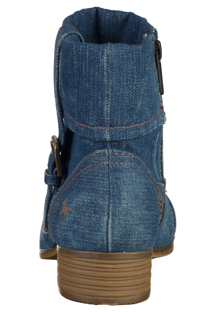 Mustang Stiefelette Textil Jeansblau - surf4shoes