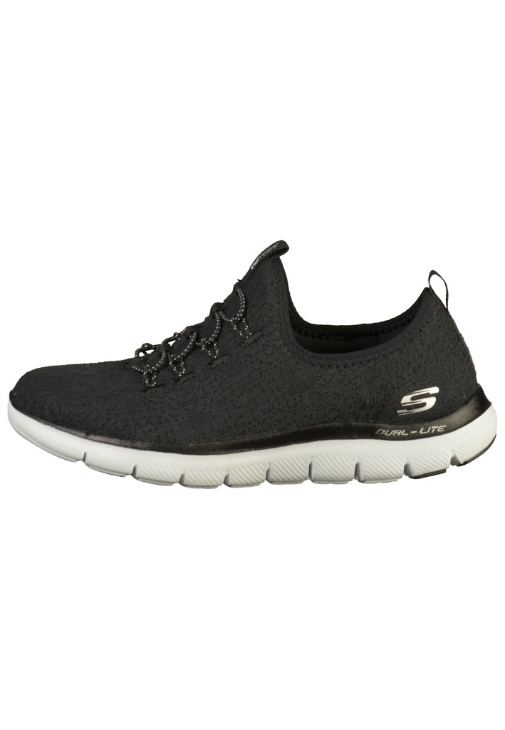 Skechers Sneaker Textil Schwarz/Weiß - surf4shoes