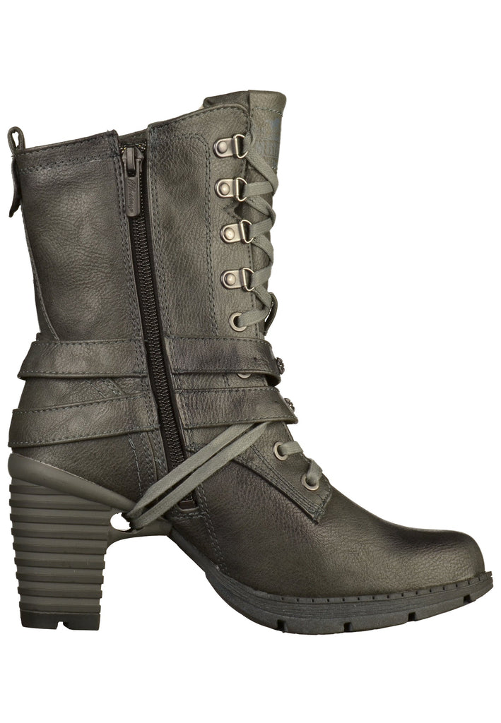 Mustang Stiefelette Lederimitat Graphit Warmfutter - surf4shoes