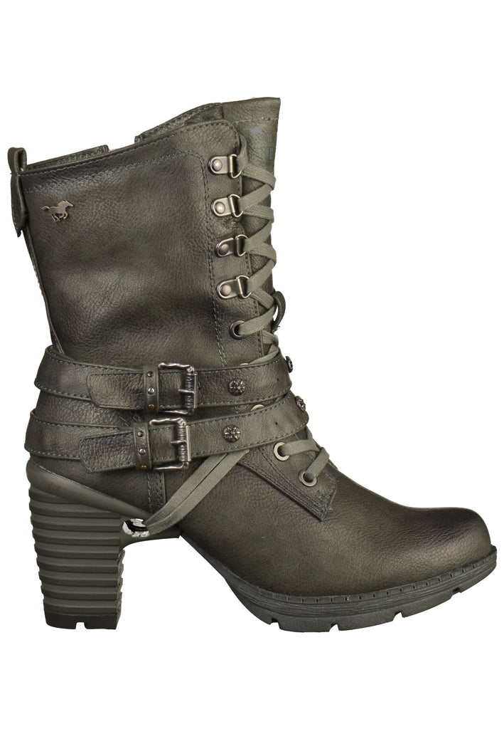 Mustang Stiefelette Lederimitat Graphit Warmfutter - surf4shoes