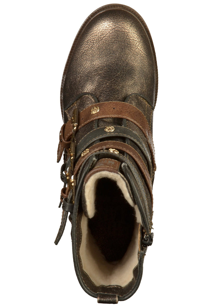 Mustang Stiefelette Lederimitat Bronze - surf4shoes