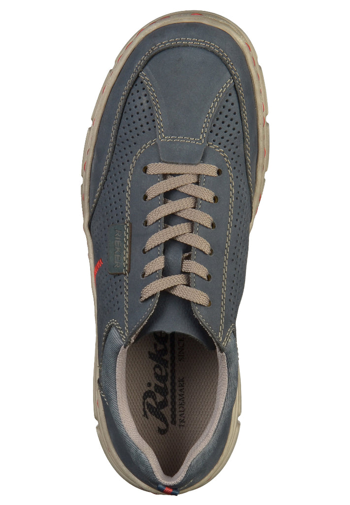 Rieker Halbschuhe Glattleder Blau - surf4shoes