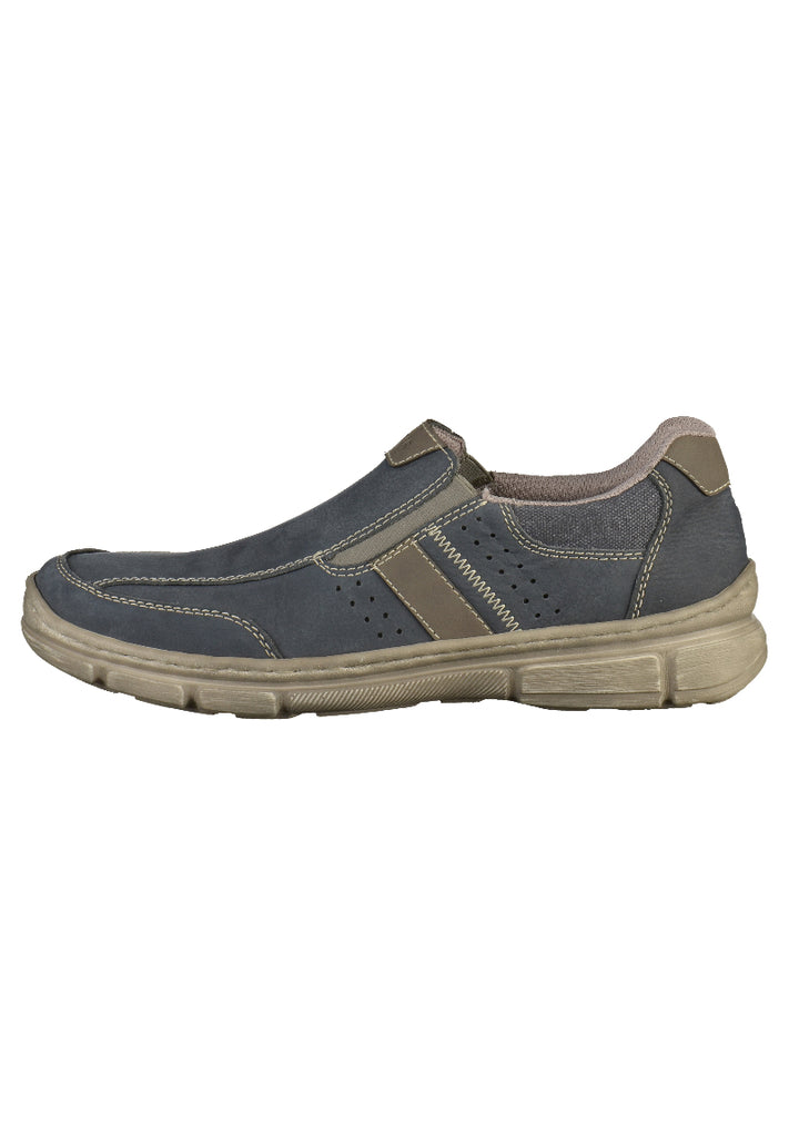 Rieker Slipper Lederimitat Blau - surf4shoes