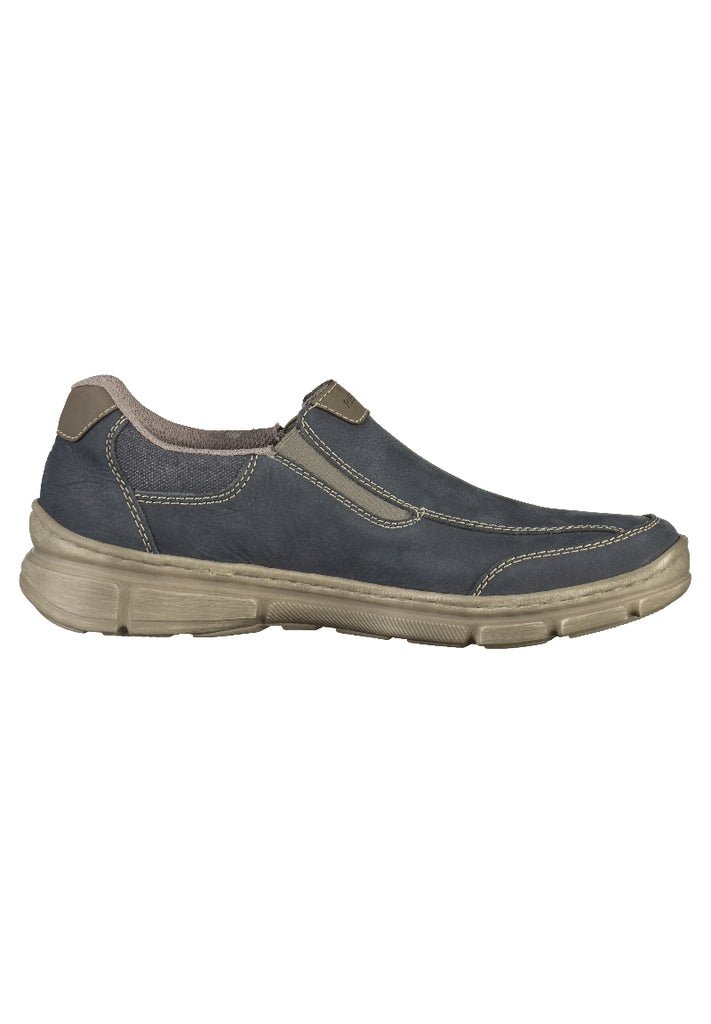 Rieker Slipper Lederimitat Blau - surf4shoes