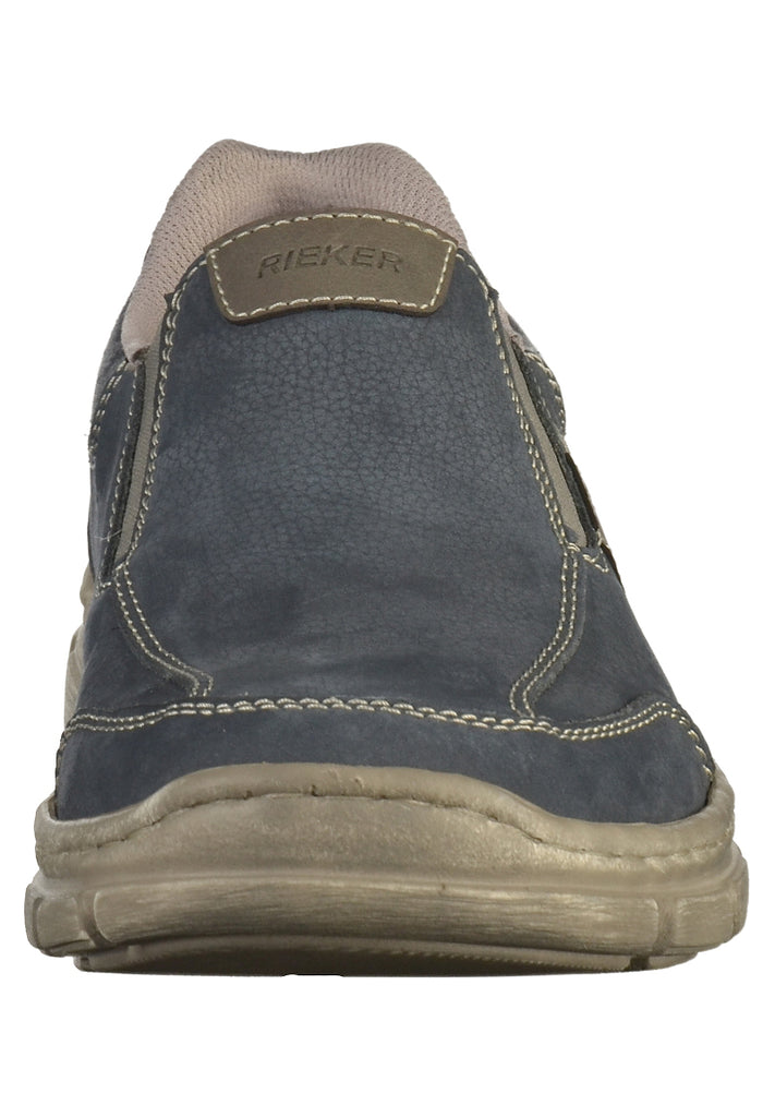 Rieker Slipper Lederimitat Blau - surf4shoes