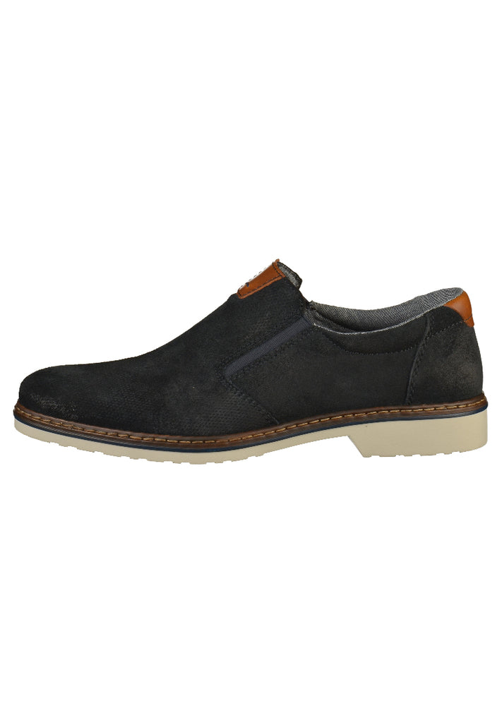 Rieker Slipper Leder Dunkelblau - surf4shoes