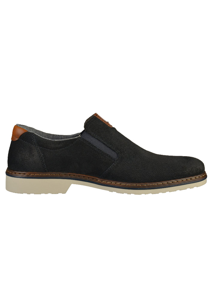 Rieker Slipper Leder Dunkelblau - surf4shoes