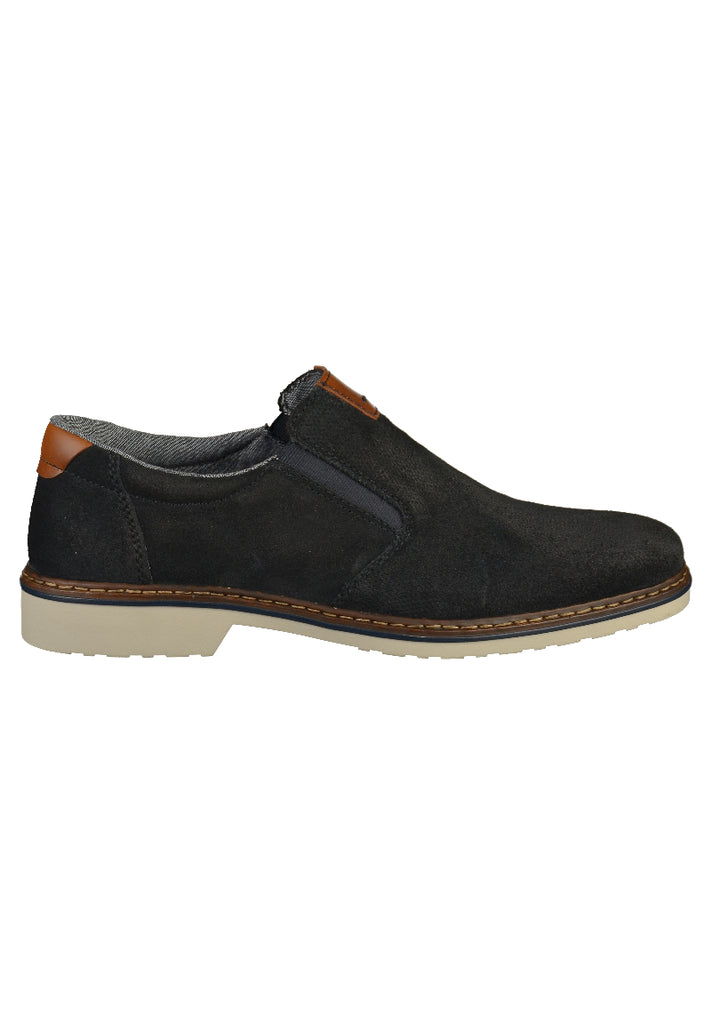 Rieker Slipper Leder Dunkelblau - surf4shoes