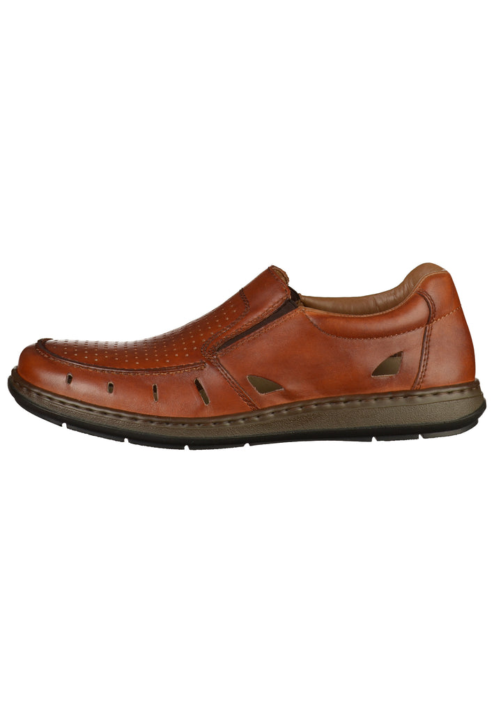 Rieker Slipper Glattleder Braun - surf4shoes