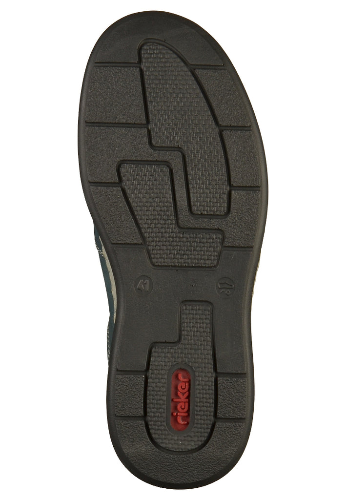 Rieker Slipper Glattleder Blau - surf4shoes