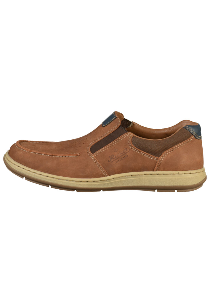 Rieker Slipper Leder Braun - surf4shoes