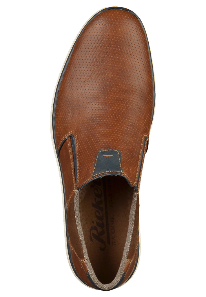 Rieker Slipper Leder Braun - surf4shoes