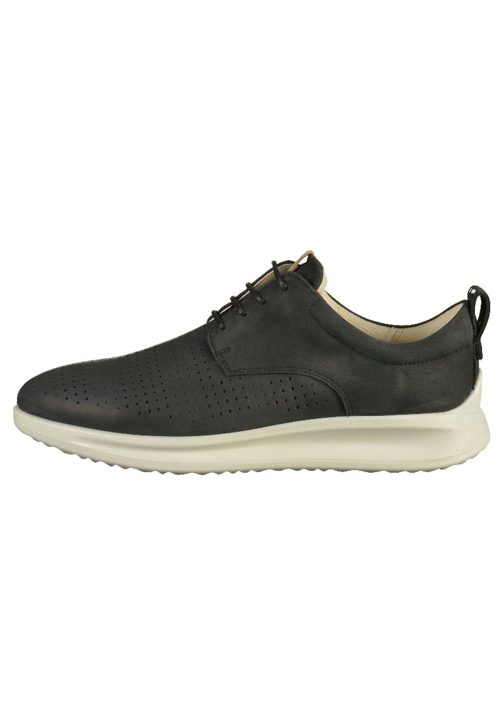ecco Halbschuhe Leder/Textil Schwarz - surf4shoes
