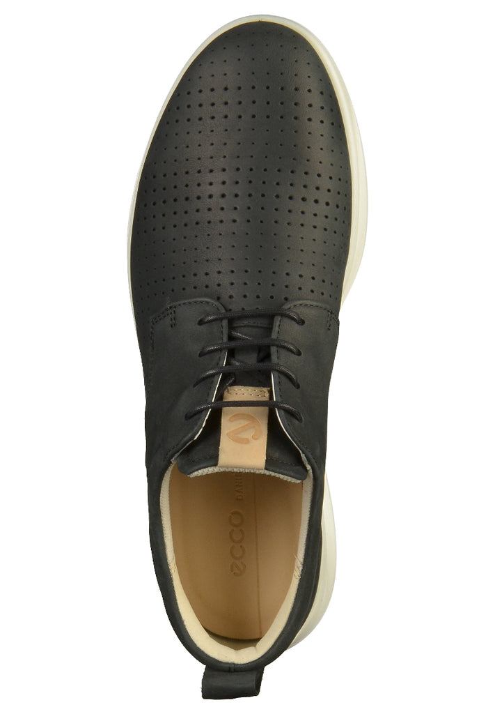 ecco Halbschuhe Leder/Textil Schwarz - surf4shoes