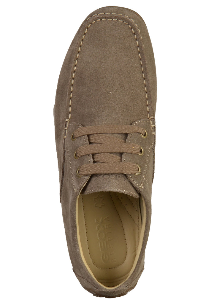 Geox Halbschuhe Veloursleder Taupe - surf4shoes