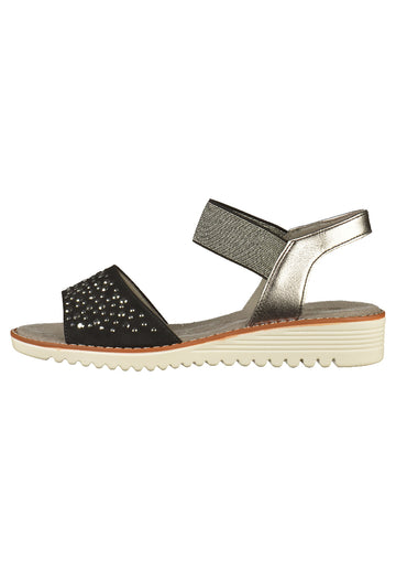 Jenny Sandalen Textil Schwarz - surf4shoes