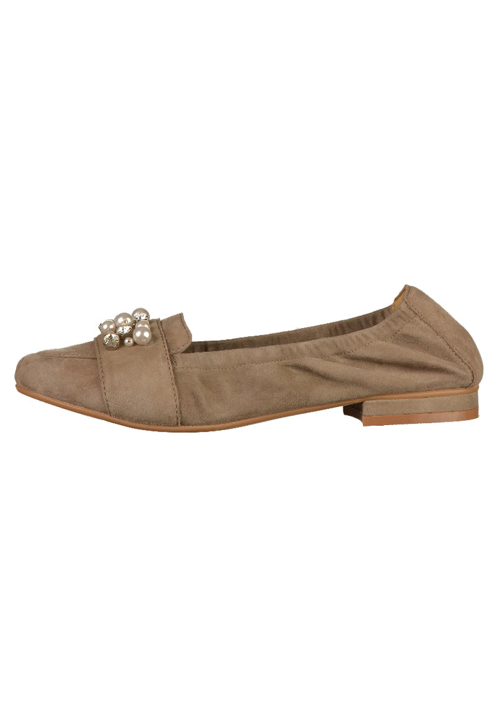 SPM Ballerinas Veloursleder Taupe - surf4shoes