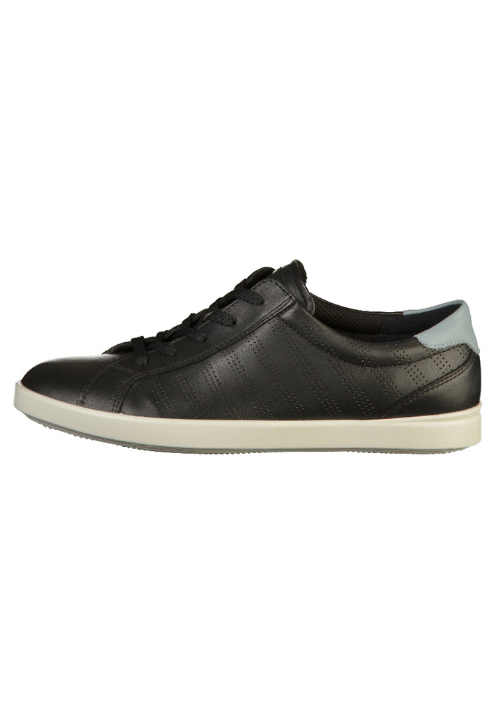 ecco Sneaker Leder Schwarz - surf4shoes