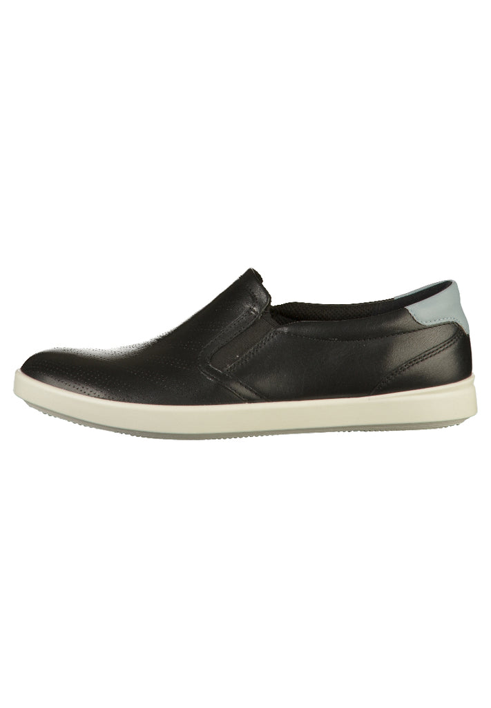 ecco Slipper Leder Schwarz - surf4shoes