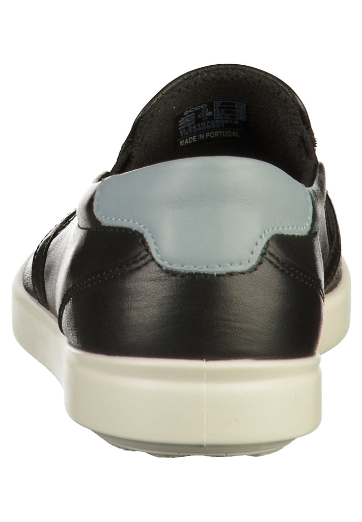 ecco Slipper Leder Schwarz - surf4shoes