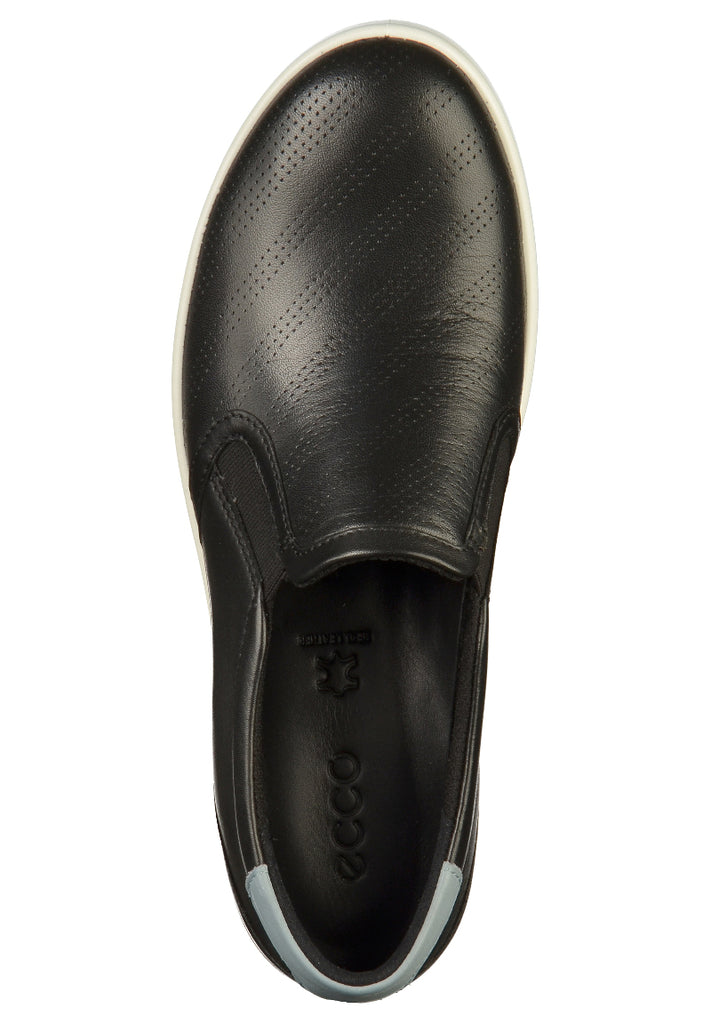 ecco Slipper Leder Schwarz - surf4shoes