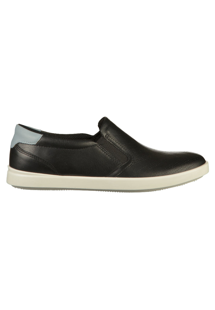 ecco Slipper Leder Schwarz - surf4shoes