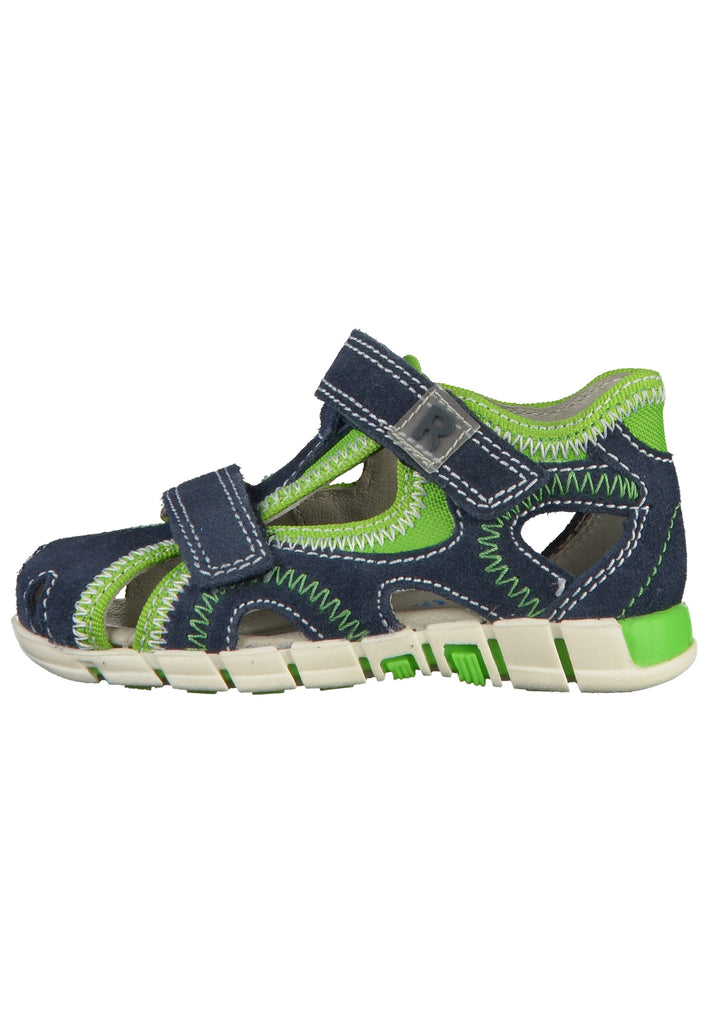 Richter Sandalen Veloursleder/Textil Blau/Grün - surf4shoes