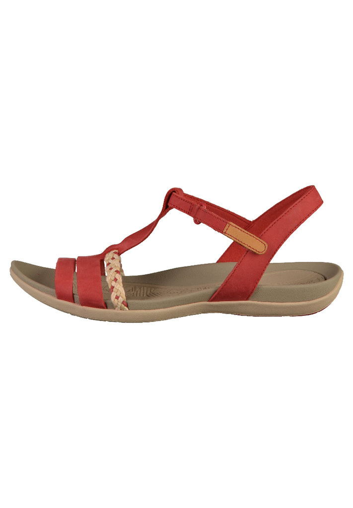 Clarks Sandalen Nubukleder Rot - surf4shoes