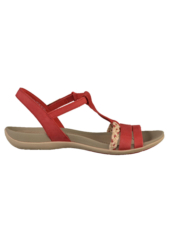 Clarks Sandalen Nubukleder Rot - surf4shoes