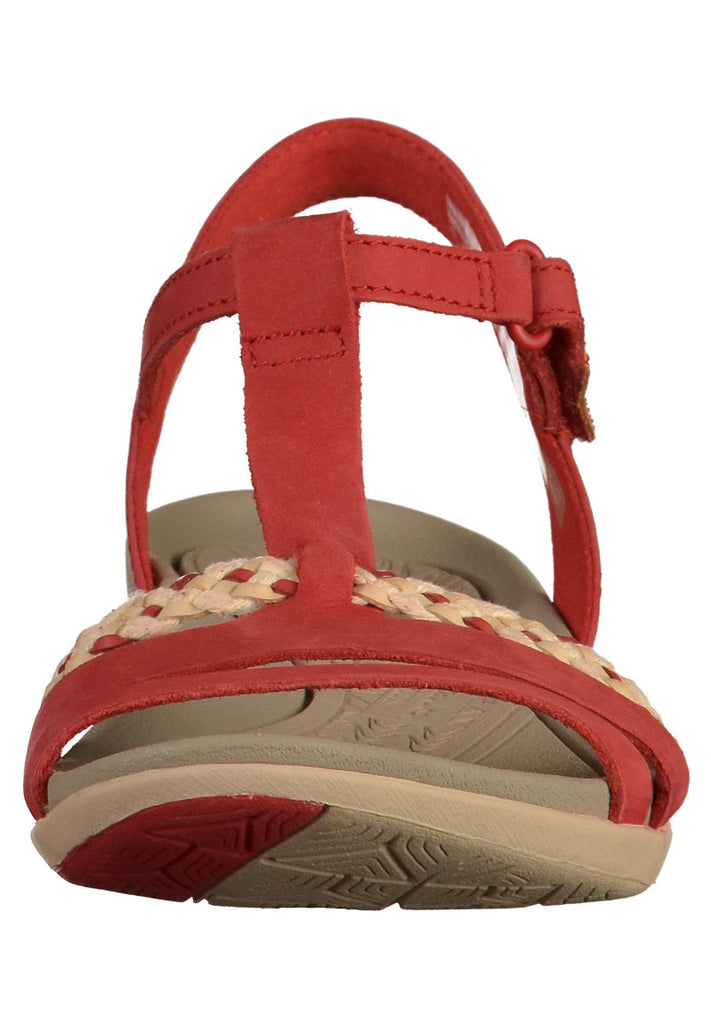 Clarks Sandalen Nubukleder Rot - surf4shoes