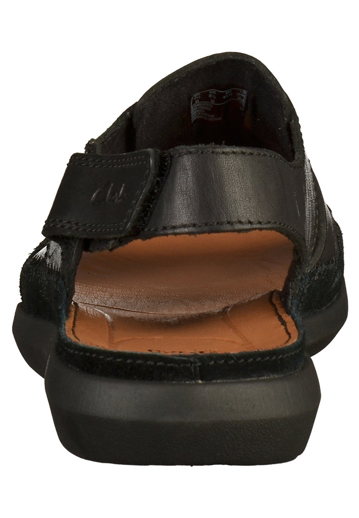Clarks Sandalen Leder Schwarz - surf4shoes