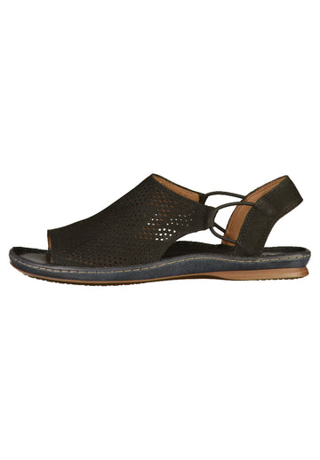 Clarks Sandalen Nubukleder Schwarz - surf4shoes