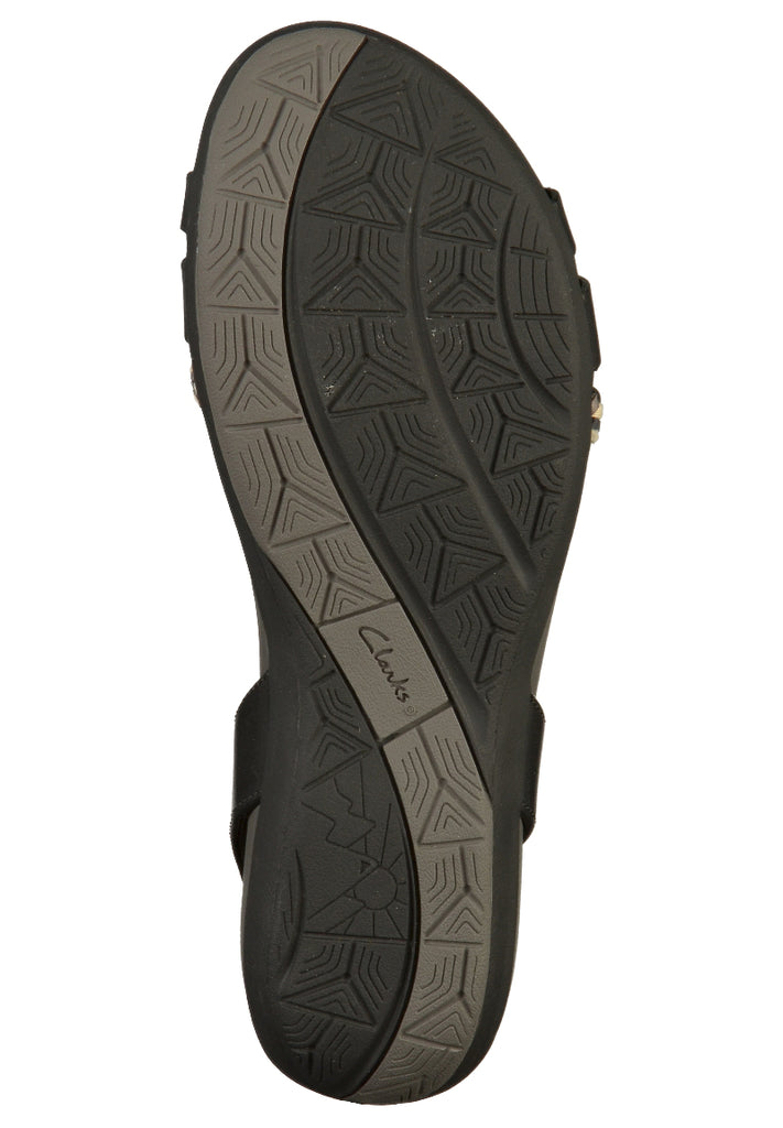 Clarks Sandalen Nubukleder Schwarz - surf4shoes