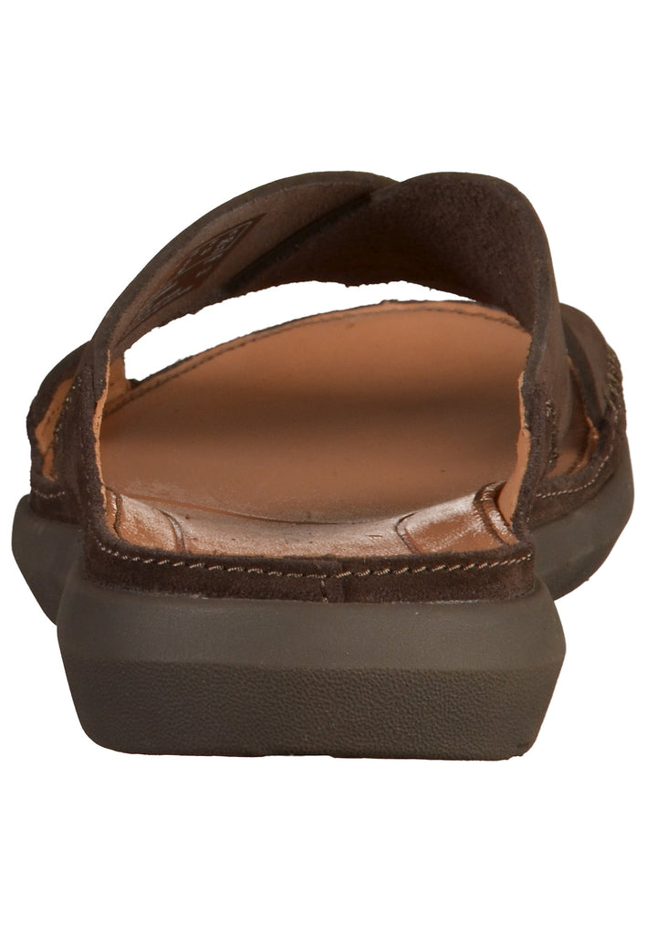 Clarks Pantoletten Leder Braun - surf4shoes