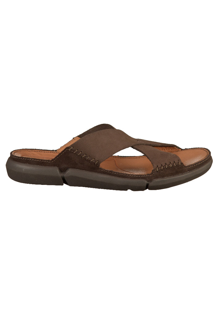 Clarks Pantoletten Leder Braun - surf4shoes