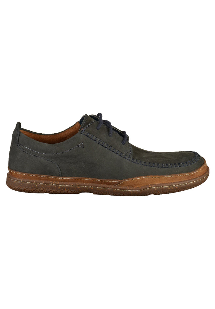 Clarks Halbschuhe Nubukleder Navy - surf4shoes