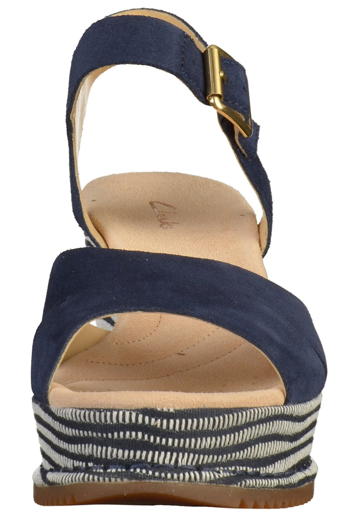 Clarks Sandalen Veloursleder Navy - surf4shoes