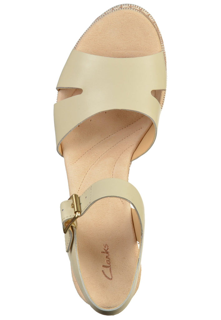 Clarks Sandalen Glattleder Weiß - surf4shoes