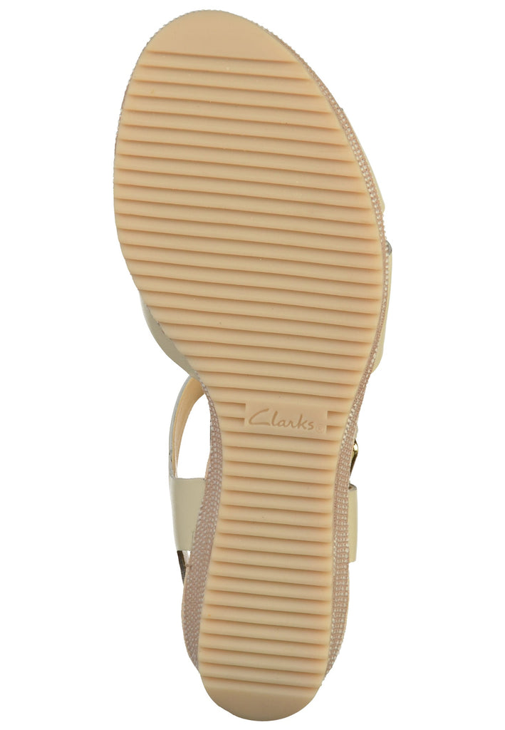 Clarks Sandalen Glattleder Weiß - surf4shoes