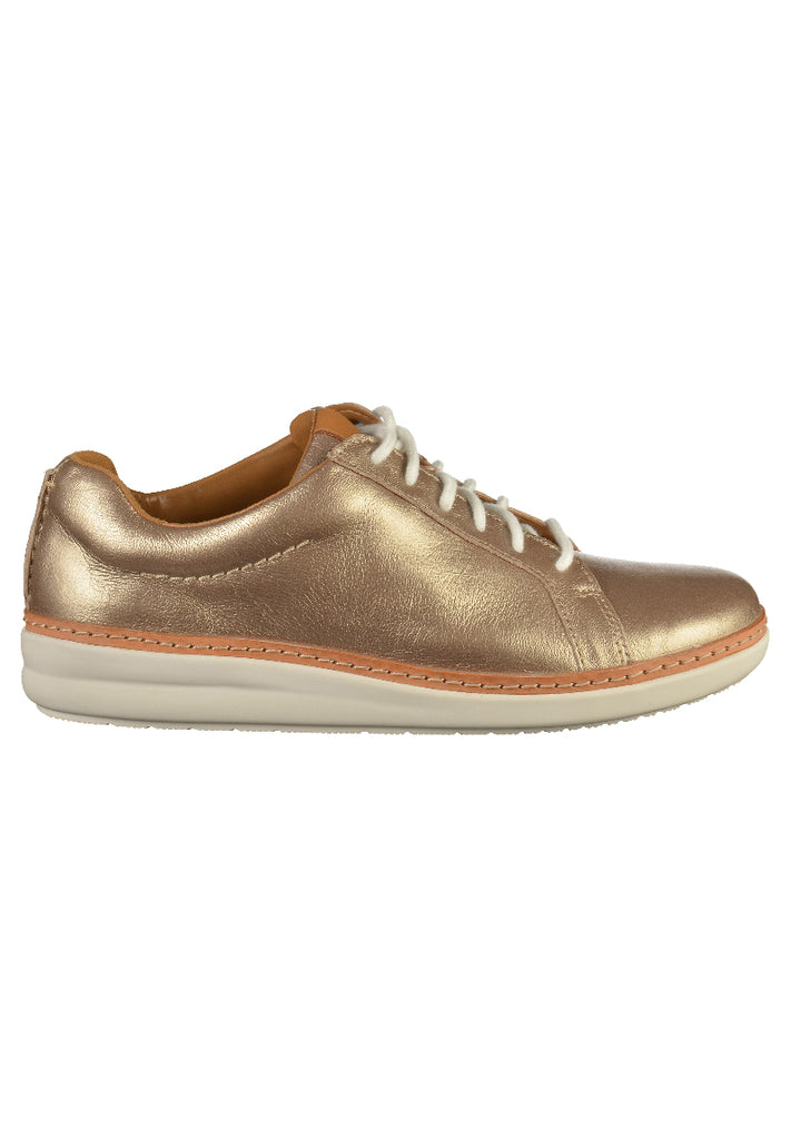 Clarks Sneaker Leder Gold - surf4shoes