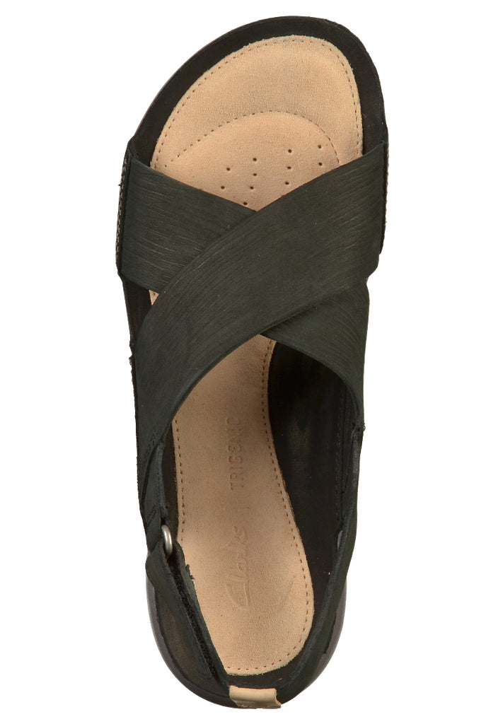 Clarks Sandalen Leder Schwarz - surf4shoes