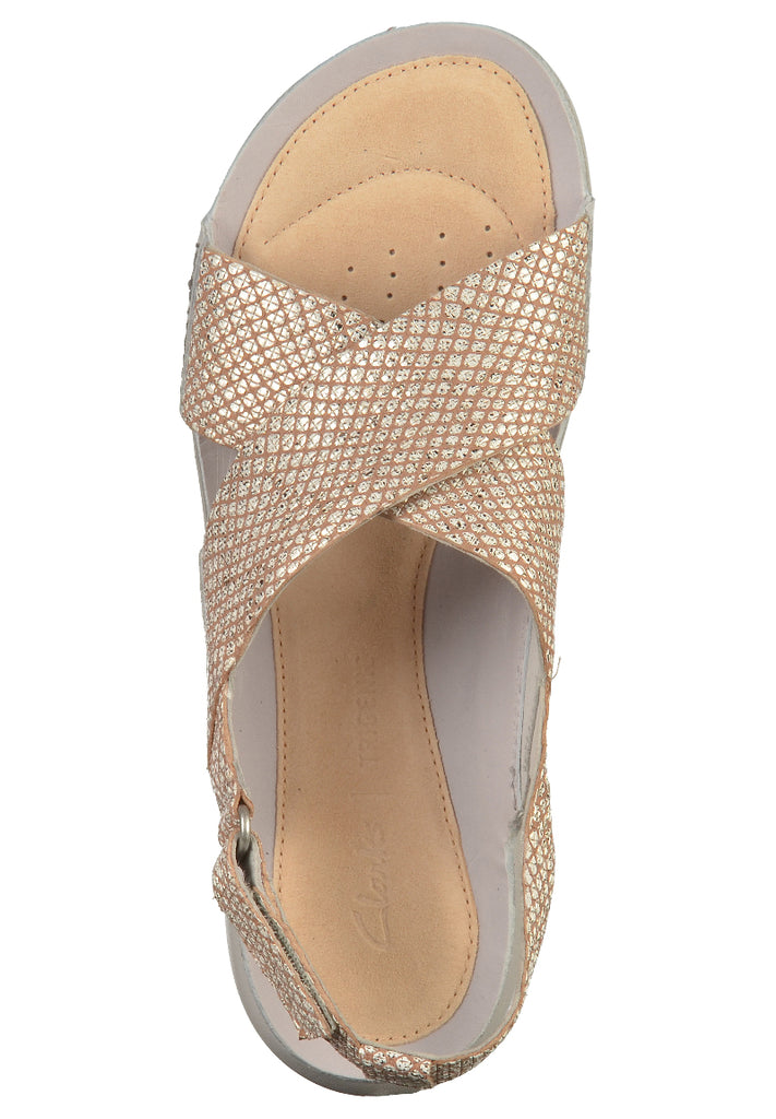 Clarks Sandalen Leder Beige - surf4shoes