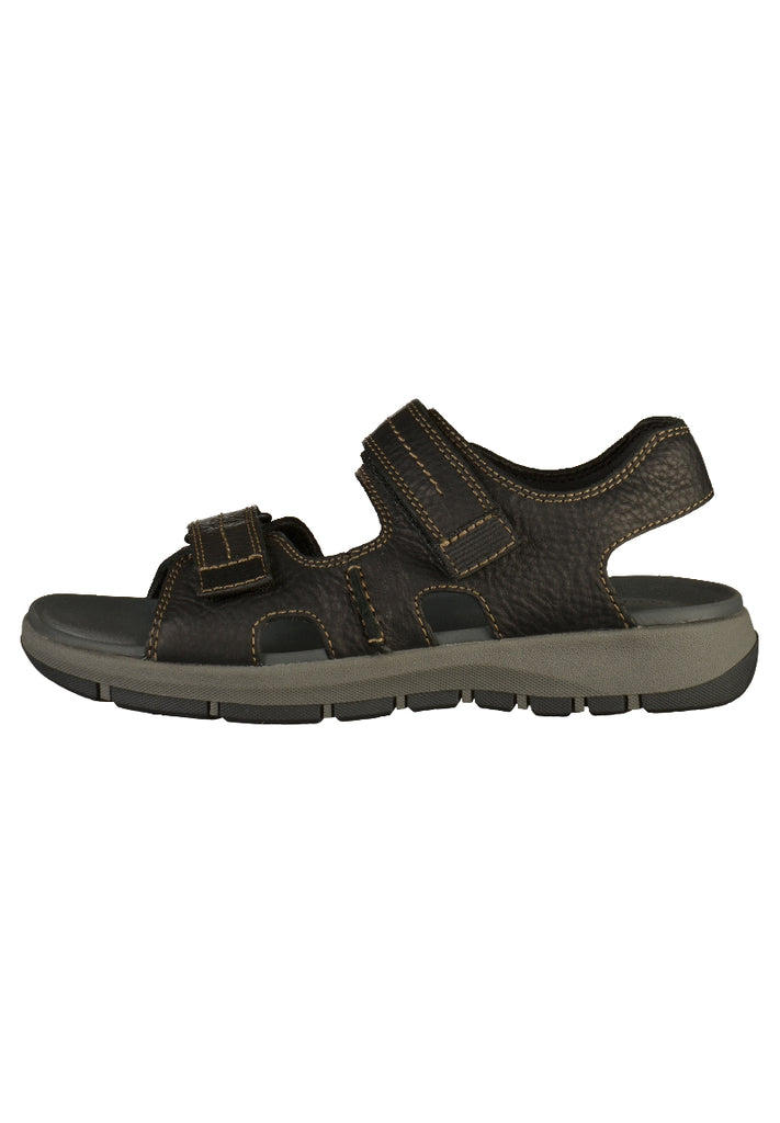 Clarks Sandalen Leder Schwarz - surf4shoes