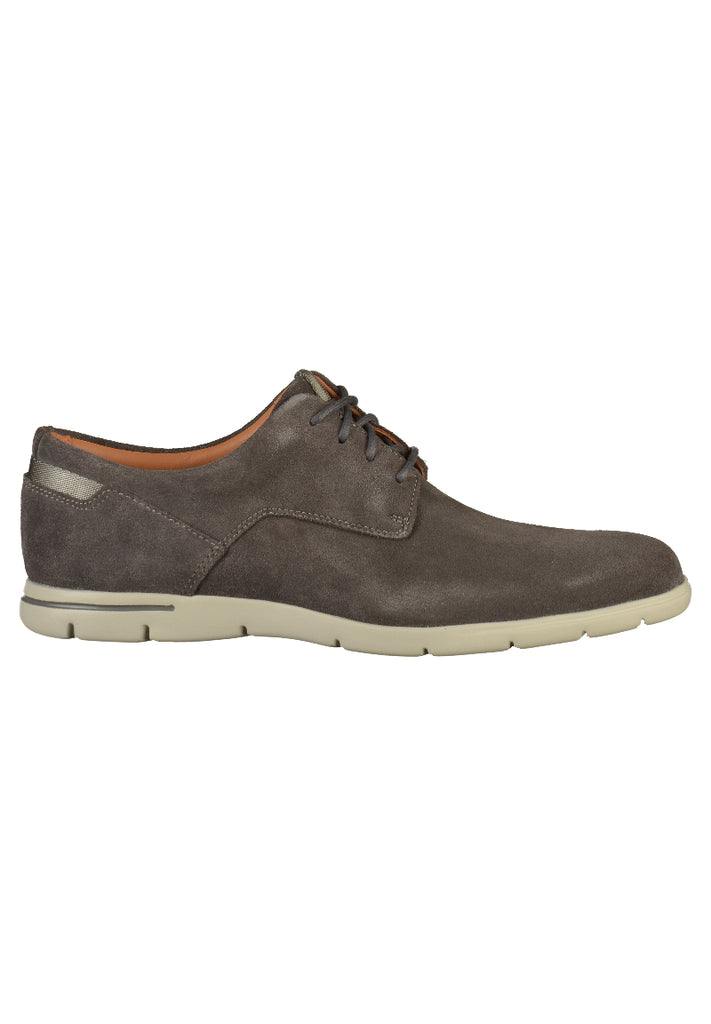 Clarks Halbschuhe Leder Dunkelgrau - surf4shoes