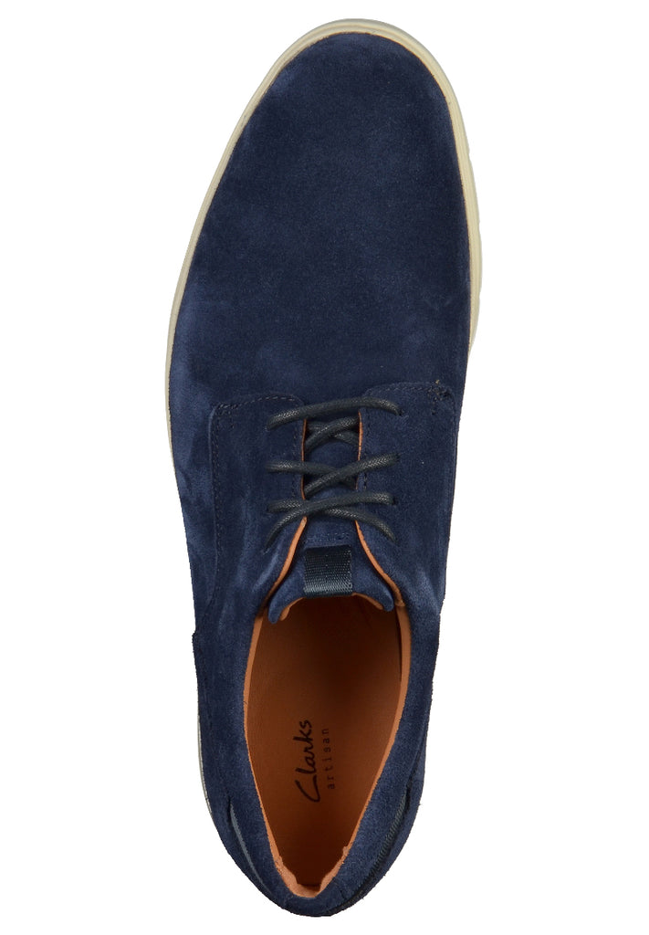 Clarks Halbschuhe Leder Navy - surf4shoes