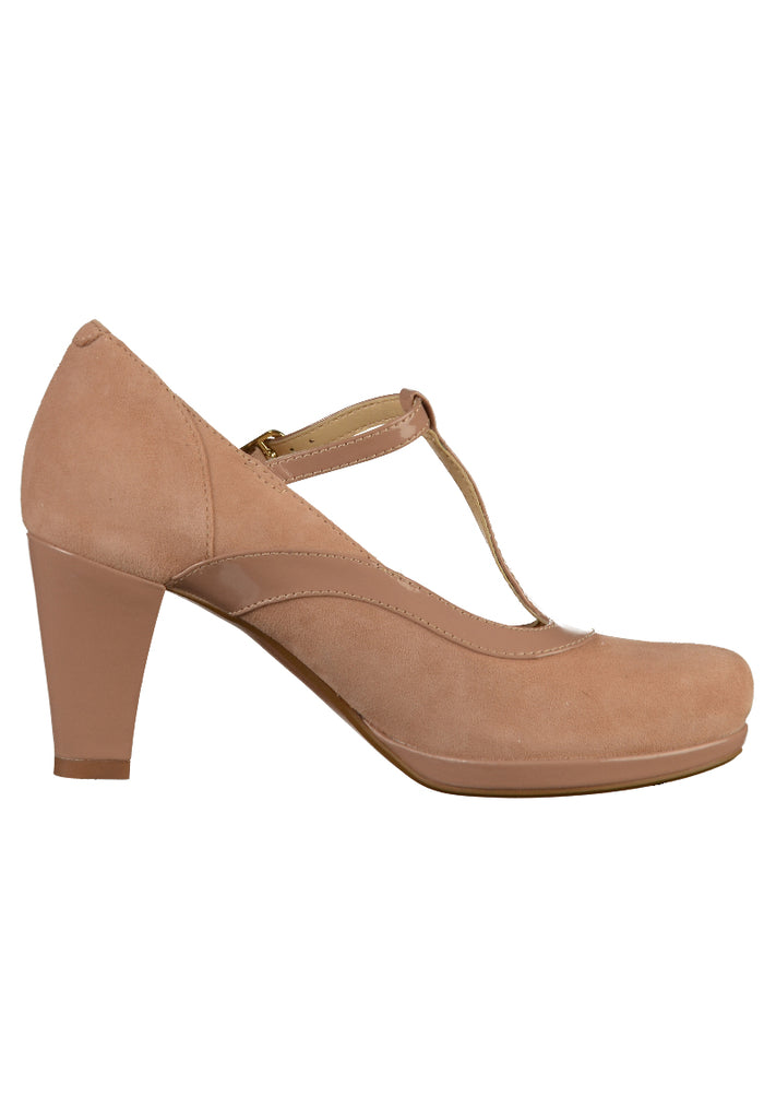 Clarks Pumps Nubukleder Beige - surf4shoes