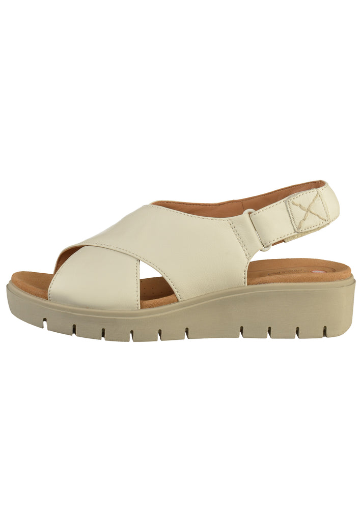 Clarks Sandalen Nubukleder Weiß - surf4shoes