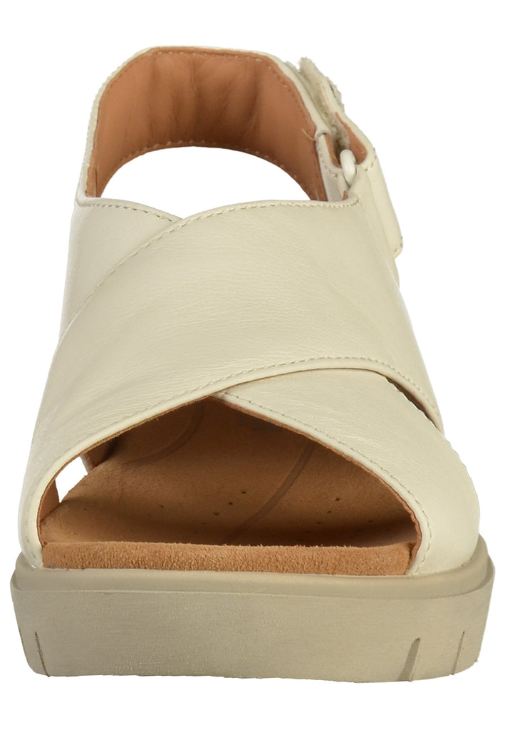 Clarks Sandalen Nubukleder Weiß - surf4shoes