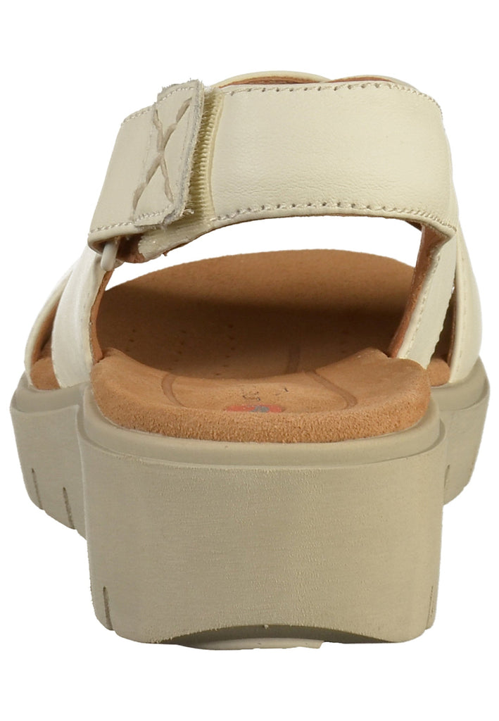 Clarks Sandalen Nubukleder Weiß - surf4shoes