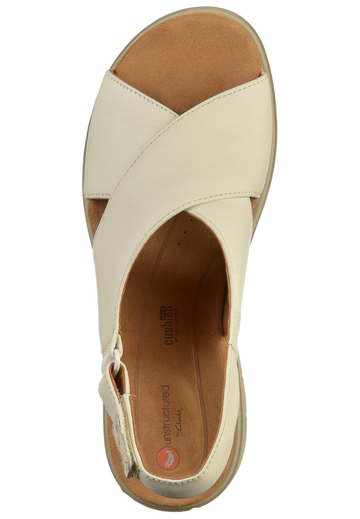 Clarks Sandalen Nubukleder Weiß - surf4shoes